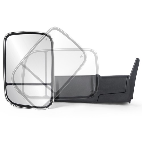 Chrome Power Heated Tow Mirrors Turn Signal For 1998-02 Dodge Ram 1500 2500 3500 - Picture 7 of 13