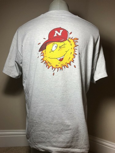 Camiseta Vintage Años 90 NASC Staff Gris Sol Talla XL - Imagen 2 de 5