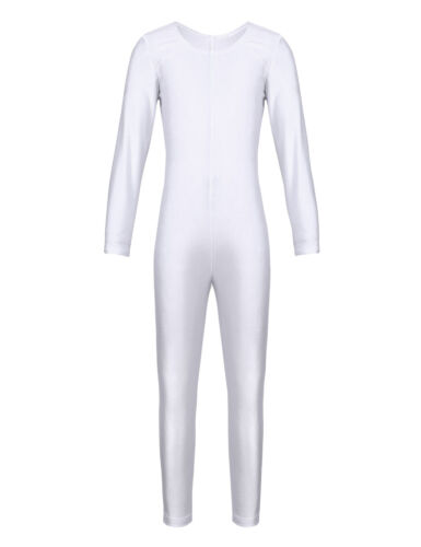 Mädchen Glänzend Ganzanzug Einteiler Overall Gymnastik Body Trikot Tanz Kostüm - Bild 83 von 190