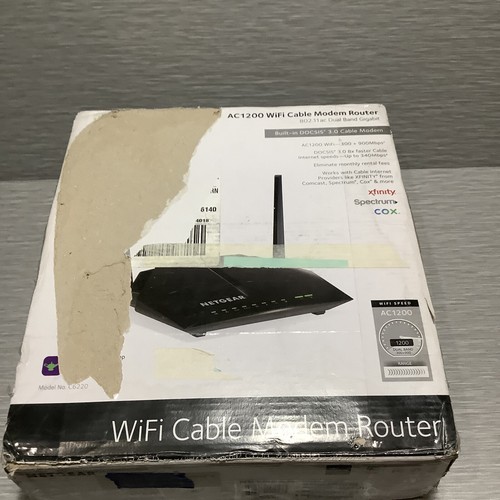 NETGEAR C6220 AC1200 Dwuzakresowy kabel WiFi Modem Router, Włącza, NIEPRZETESTOWANY - Zdjęcie 5 z 5