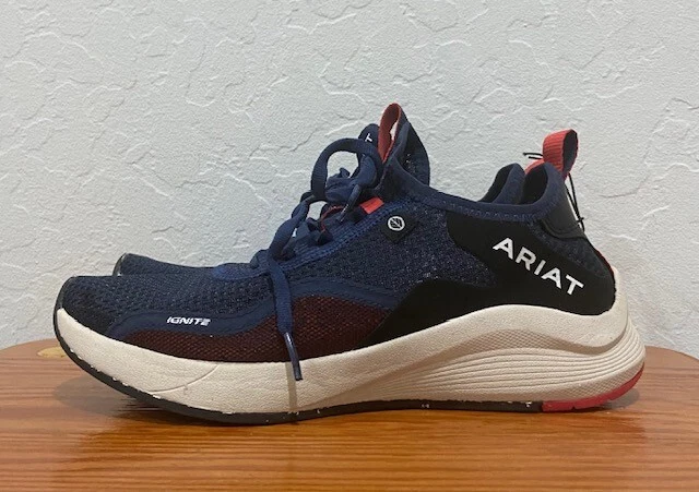 Zapatillas ecológicas Ariat Ignite para mujer talla 6B con cordones azul oscuro #10038401 Foto 3 de 4