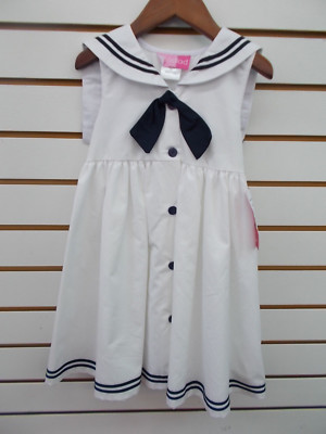 White 6X /& Navy Patriotic Dress Sz 12m Infant//Toddler//Girls Good Lad $32 Red