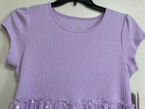 NEW-Girl's Tutu Dress in Purple by Wonder Nation Ribbed Bodice Size 14-16 Plus - Picture 2 of 4