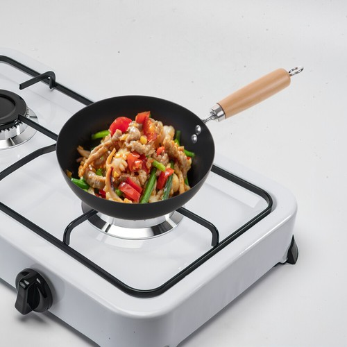 Piccola Pentola in Ferro con Coperchio Padella per Uova Antiaderente Wok Cottura Antiaderente - Foto 9 di 12