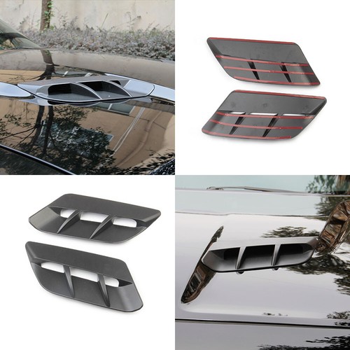 Black Matte Engine Hood Air Outlet Vent Cover Trim For Challenger 2015-2023 Sxt - Picture 8 of 8