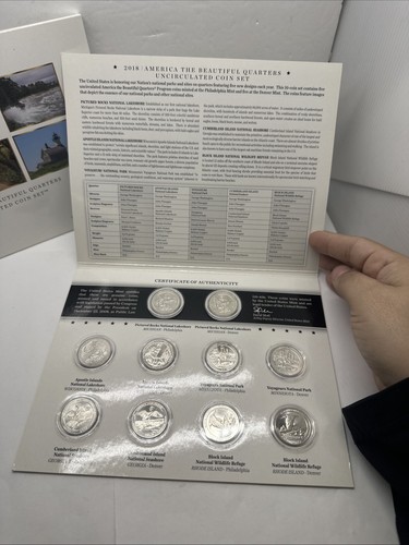 2018 U.S. Mint Set - America The Beautiful Quarters Unc 10 Coin Set PD SR5-14 - Picture 2 of 6