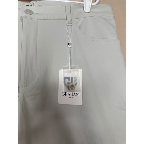 Graham Luxe Shorts Men's 38 Silver Wren Golf Performance Golfing Stretch NEW - Picture 3 of 6