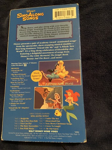 Disneys Sing Along Songs Friends Like Me Vhs Volume 11 Aladdin Euc Tested Ebay