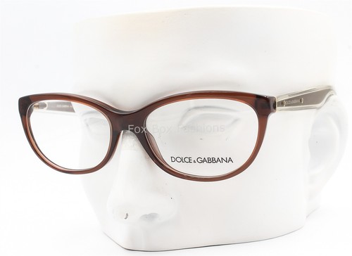 Dolce Gabbana DG 3141 2542 Eyeglasses Glasses Crystal Brown Clear 53-16-137 - Picture 3 of 8