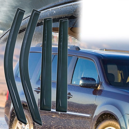 4pcs Set Smoke Window Visors Sun Rain Guards Shade Fit For Honda Pilot 2003-2008 - Picture 4 of 14