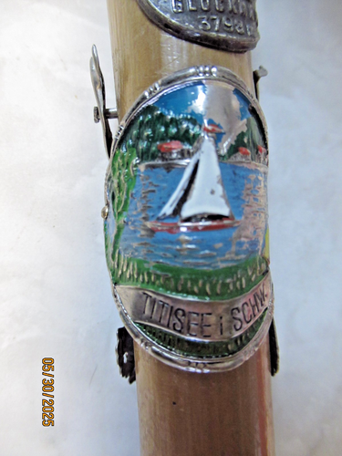 VINTAGE HOLZSTOCK WANDERSTOCK WANDERSTOCK MIT 17 ABZEICHEN ALPIN DEUTSCHLAND 33" RARITÄT - Bild 7 von 15