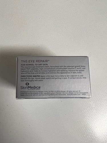 Skin Medica TNS Augenreparatur 14,2 g/0,5 Unzen Ablaufdatum 2027 KOSTENLOSER VERSAND - Bild 2 von 5