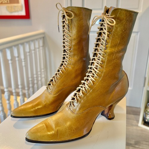 Antique 1900s Sautter's Utica, NY Victorian/Edwardian Granny Boots (size 6/7) - 第 6/18 張圖片