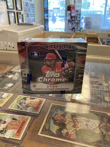 2024 TOPPS CHROME BASEBALL HOBBY FACTORY SEALED JUMBO BOX - 3 AUTOS  Free Ship