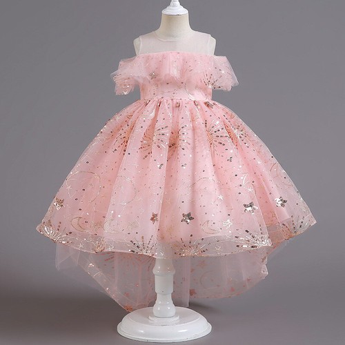 Kids Girls Bridesmaid Floral Lace Princess Dress Wedding Prom Gown Pageant Party - Picture 98 of 193