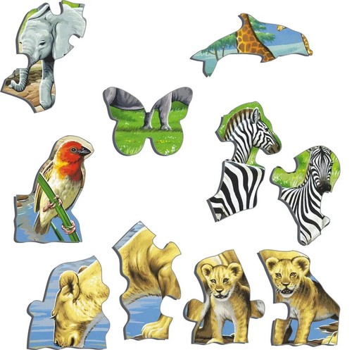 Larsen Puzzle Afrikanische Savanne 65 Teile Lernpuzzle Rahmenpuzzle - Bild 2 von 2