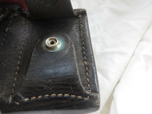 VINTAGE POLICE LEATHER HANDCUFF & AMMO POUCH ACCESSORY S.D. MYRES EL PASO TEXAS - Picture 4 of 6