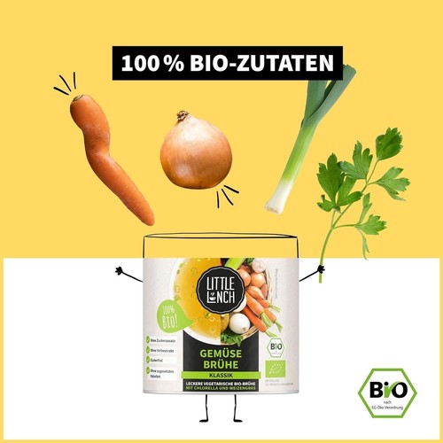 Little Lunch Gemüsebrühe Bio | Gemüsebrühe Klassik | 100 Prozent Bio-Qualität | - Bild 3 von 6