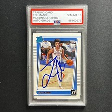 2021 Panini Chronicles Draft Picks #218 Tre Mann Signed AUTO 10 PSA Slabbed OKC