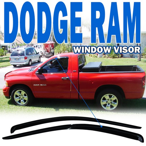 Paraseras de ventana de cabina regular para Dodge Ram 02-09 2 piezas - Imagen 1 de 4