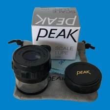 1983-10X Scale Loupe 10x Portable Magnifier With Standard Scale PEAK No.1983