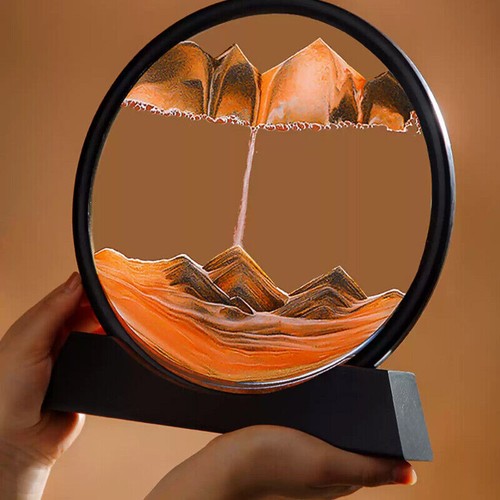 Moving Sand Art Picture Round Glass Quicksand Painting 3D Deep Sea Sandscape AU - Bild 10 von 17