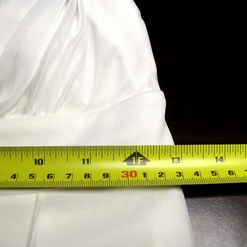 Vestido de cóctel para mujer EnFocus Studio talla 6 forrado marfil gasa sobrepelliz - Imagen 10 de 12