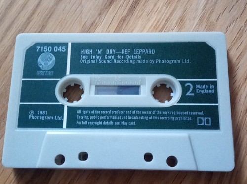 Def Leppard High n Dry Cassette Tape 1981 Used Vertigo 7150 045 - Picture 6 of 7