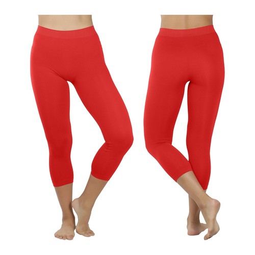 1-Pack Women's Soft High Waisted Smooth Stretch Yoga Capri Leggings (Plus Size) - Picture 23 of 27
