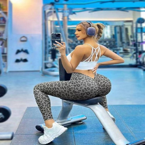 V Back Booty Leggings Women Seamless Scrunch Butt Lift V Cut Waist GYM Yoga pant - Picture 30 of 77