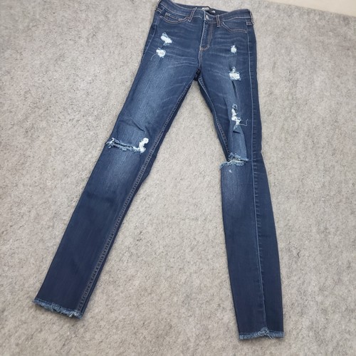 Hollister Jeans Damen 25 Blau Skinny Jeggings High Rise Stretch Distressed - Bild 2 von 10
