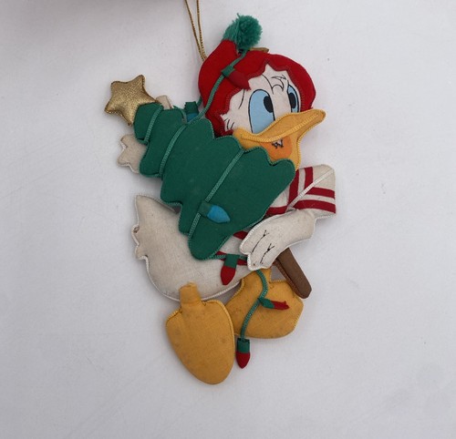 Vintage Disney 1990's Holiday Donald Duck3-D Cloth Ornament Christmas Tree 7" - Picture 2 of 18