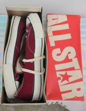 Converse 70s Vtg Sneakers All Star Maroon Size 14 1/2 Men's Shoes with Box