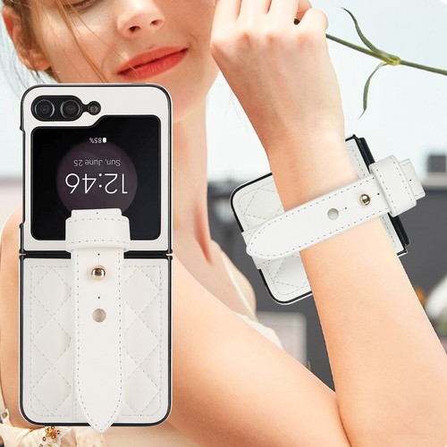Funda resistente de cuero PU de lujo con correa para muñeca para Samsung Galaxy Z abatible 6/5/4/3 - Imagen 23 de 73