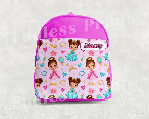 Personalisierter Prinzessin Rucksack Rosa Schultasche Kinderrucksack Kindertasche (1) - Bild 2 von 5