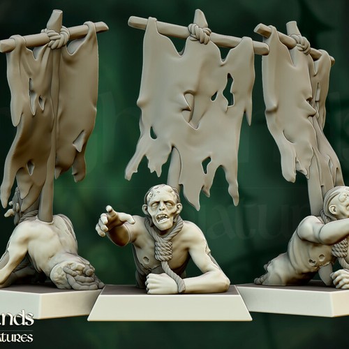 Unidad de Comando Zombie, Wargames DnD RPG Fantasía No Muerto Guerrero Zombie Miniatura - Imagen 3 de 4