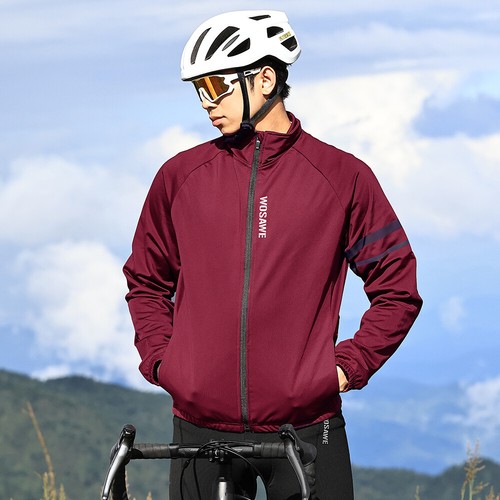 WOSAWE Men's Winter Cycling Sports Sets Thermal Fleece Jackets Padded Bib Tights - Picture 5 of 17