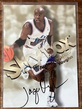 Jacque Vaughn original signed Autographics Card 1998-99 skybox premium
