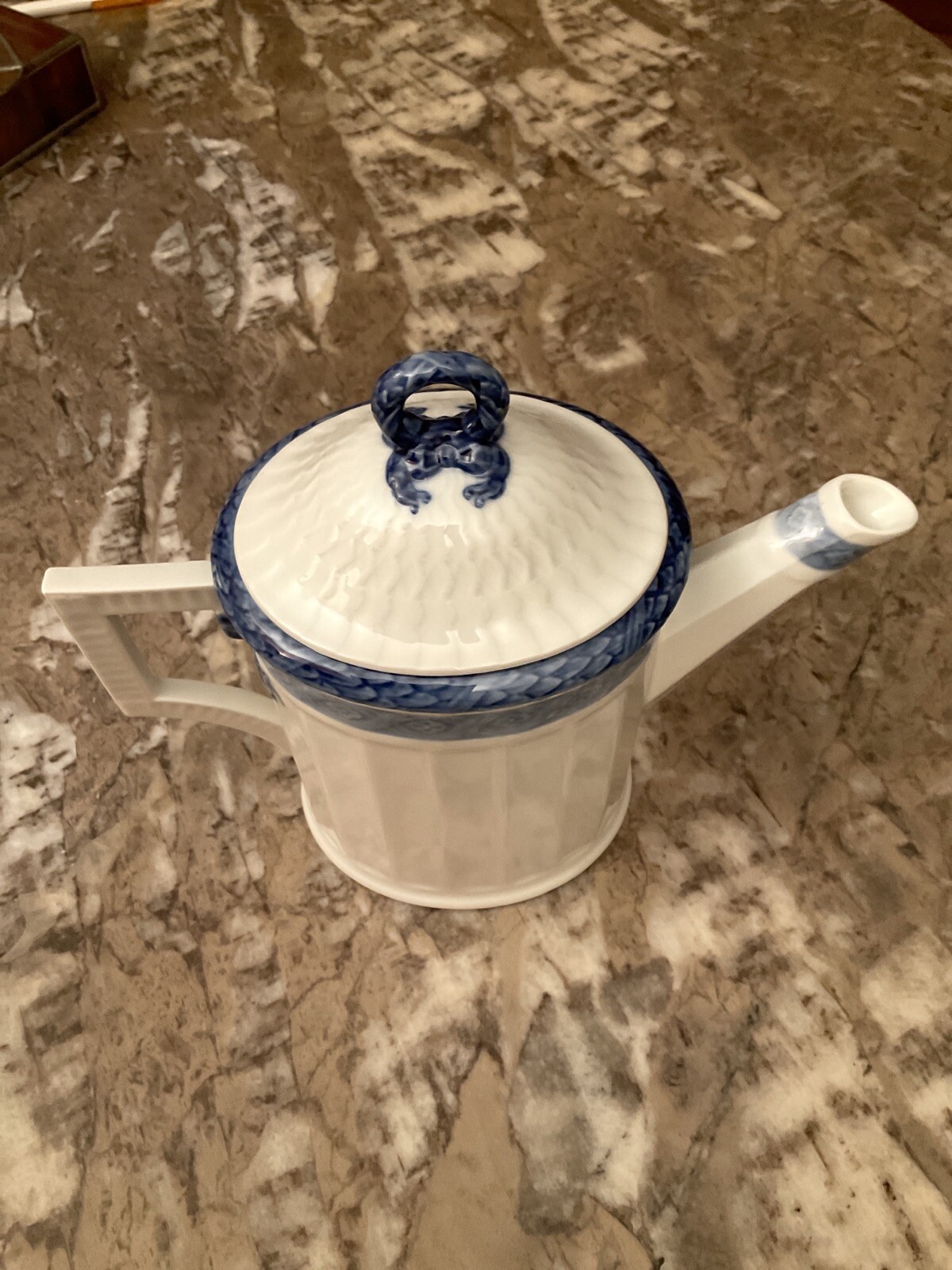 Details zu Kaffeekanne Royal Kopenhagen Blue Fan 1212 Echter Versandhandel