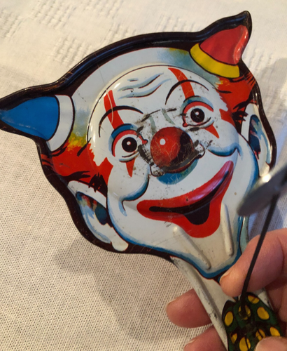 4 vintage CLOWN NOISEMAKERS, U.S. METAL TOY MFG. CO. Made in U.S.A - Picture 12 of 14