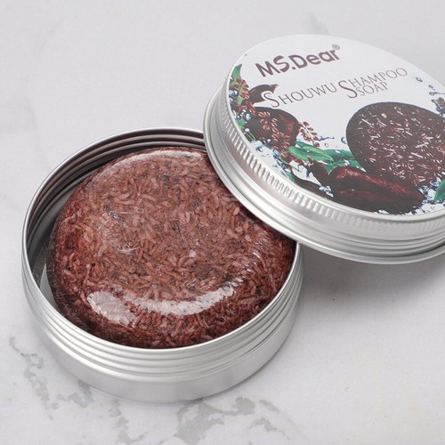 Natural Cover Grey Bar Shampoo Soap Polygonum Essence Hair Darkening Shampoo UK - Picture 18 of 23