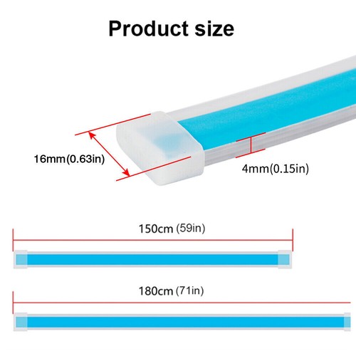 1.8M/1.5M Start Scan LED DRL Hood Light Strip Engine Cover Daytime Running Light - Picture 2 of 27