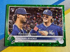 2022 Topps Update MJ MELENDEZ Royals Rookie Debut US73 Green Foilboard #/499