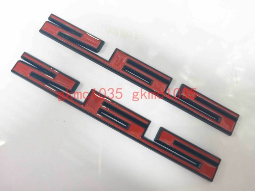 2X METAL BUMPER TRUNK GRILL Emblems DECAL STICKER BADGE BLACK/RED NEW 265 4.4 - Picture 3 of 6