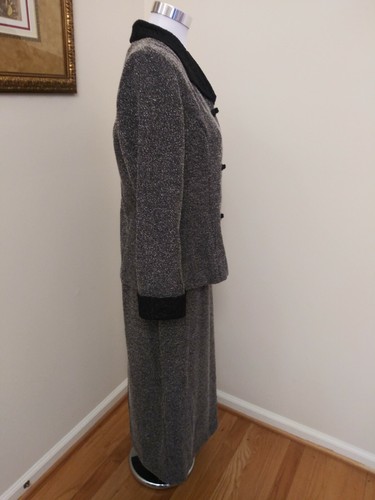 Vintage 80s-90s Miss Dorby Grey and Black Jacket & Pencil Skirt Set 12 EUC - Picture 12 of 12
