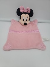 Disney Just Play Baby Minnie Mouse Pink Lovey Plush Soft Security Square Texture