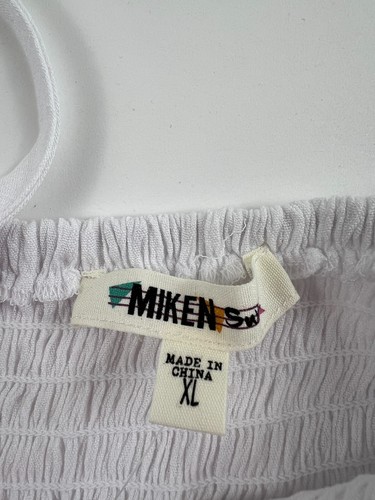 Miken Swim Beach Dress with Full Elastic Brust White  Size XL  NWT - Picture 6 of 11
