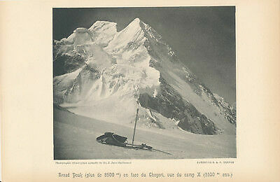 Broad Peak en face du Chogori Alpes Francia impresión original delantero 110