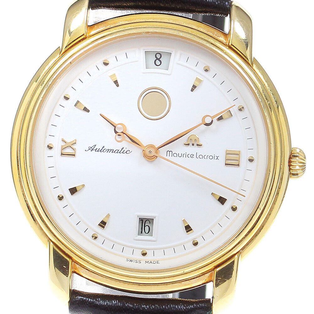 MAURICE LACROIX 29399 Dual Time Night Day Men s Watch From Japan G0701 eBay