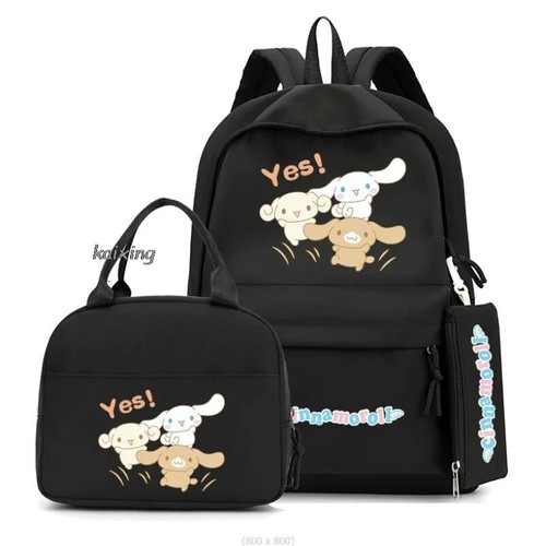 3Pcs/set Cinnamoroll School Bags Lightweight Backpack Mochilas With Lunch Bag - Bild 12 von 47
